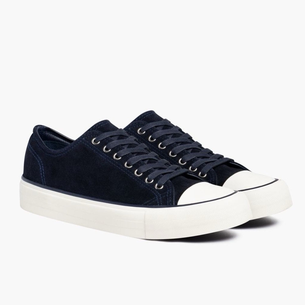 New Thursday Boot Company Retro Low Top Sneakers Mens Size 11 Navy Velour Suede